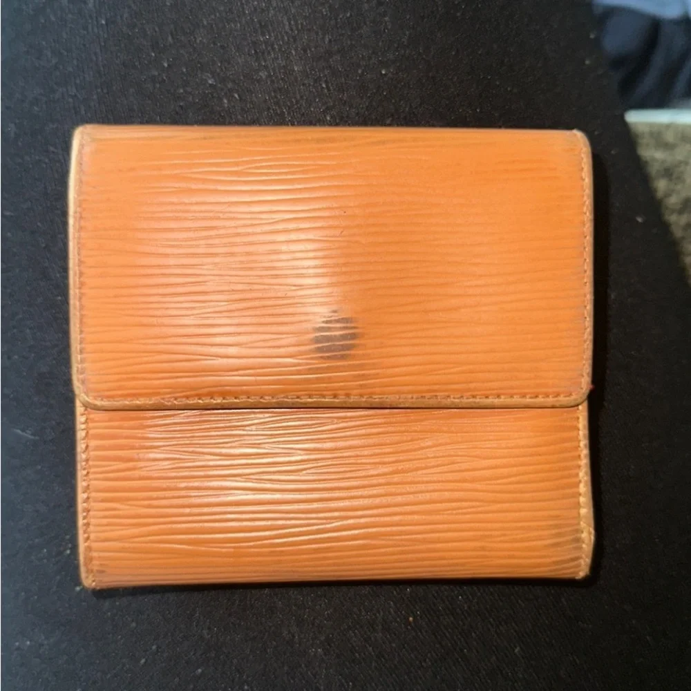 LOUIS VUITTON ELISE EPI ORANGE VINTAGE WALLET GUC